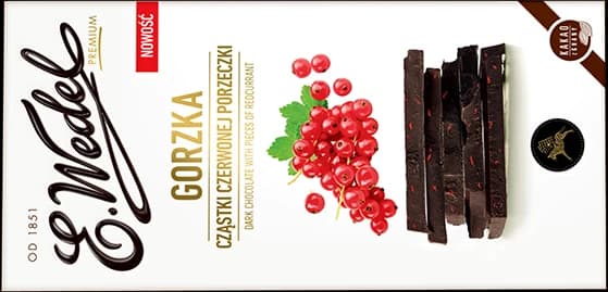 Premium dark chocolate with Red Currant
