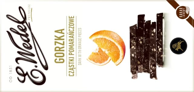 Premium dark chocolate with Orange