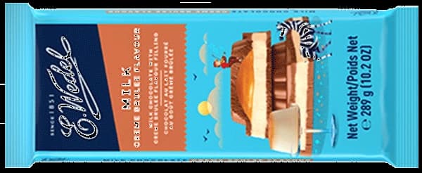 Milk chocolate with Crème Brûlée filling 289g