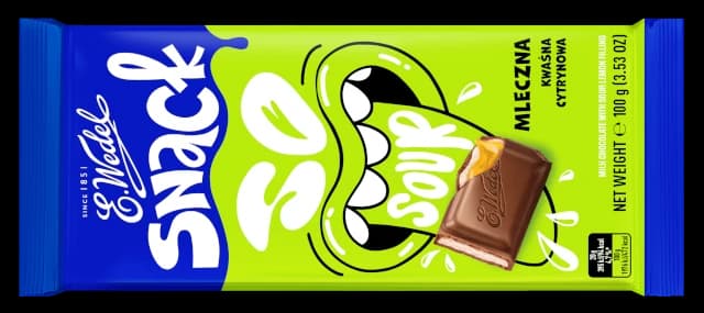 Snack So Sour Milk chocolate with sour lemon filling 100g